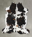 Tricolor X-Large European Cowhide Rug 7'0"H x 6'8"W #B23732 by Hudson Hides