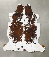 Tricolor X-Large European Cowhide Rug 6'11"H x 6'8"W #B23735 by Hudson Hides