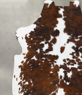 Tricolor X-Large European Cowhide Rug 6'11"H x 6'8"W #B23735 by Hudson Hides