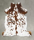 Tricolor X-Large European Cowhide Rug 7'0"H x 6'8"W #B23745 by Hudson Hides