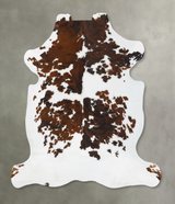Tricolor X-Large European Cowhide Rug 6'10"H x 6'4"W #B23746 by Hudson Hides