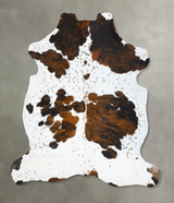 Tricolor X-Large European Cowhide Rug 7'3"H x 6'4"W #B23748 by Hudson Hides