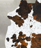 Tricolor X-Large European Cowhide Rug 7'3"H x 6'4"W #B23748 by Hudson Hides