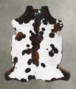 Tricolor X-Large European Cowhide Rug 6'11"H x 6'8"W #B23749 by Hudson Hides