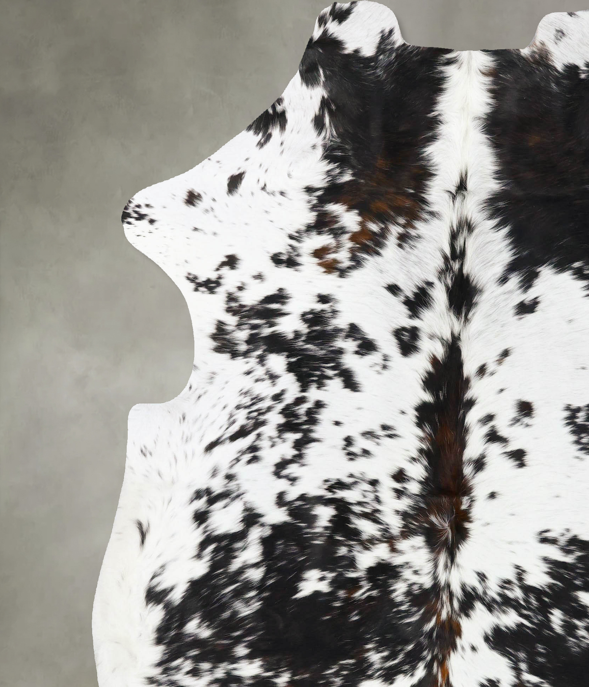 Tricolor X-Large European Cowhide Rug 7'5"H x 6'6"W #B23754 by Hudson Hides