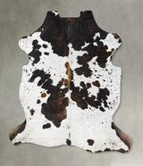 Tricolor X-Large European Cowhide Rug 7'6"H x 6'6"W #B23756 by Hudson Hides