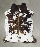 Tricolor X-Large European Cowhide Rug 7'5"H x 6'8"W #B23762 by Hudson Hides