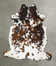 Tricolor X-Large European Cowhide Rug 7'2"H x 6'5"W #B23763 by Hudson Hides