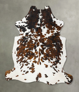 Tricolor X-Large European Cowhide Rug 7'2"H x 6'5"W #B23763 by Hudson Hides