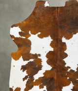 Tricolor X-Large European Cowhide Rug 6'9"H x 6'3"W #B23769 by Hudson Hides