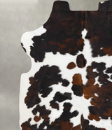 Tricolor X-Large European Cowhide Rug 7'0"H x 6'6"W #B23773 by Hudson Hides