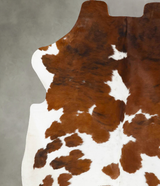 Tricolor X-Large European Cowhide Rug 7'1"H x 6'4"W #B23776 by Hudson Hides