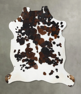 Tricolor XX-Large European Cowhide Rug 7'9"H x 6'11"W #B23787 by Hudson Hides