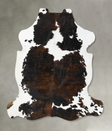 Tricolor X-Large European Cowhide Rug 7'2"H x 6'8"W #B23796 by Hudson Hides