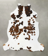 Tricolor XX-Large European Cowhide Rug 7'5"H x 7'1"W #B23813 by Hudson Hides