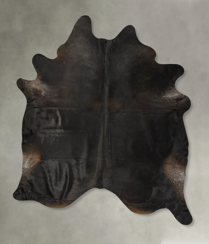 Solid Black XX-Large Brazilian Cowhide Rug 9'1"H x 7'3"W #B23843 by Hudson Hides