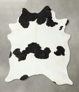 Black and White X-Large Brazilian Cowhide Rug 7'8"H x 5'10"W #B23849 by Hudson Hides