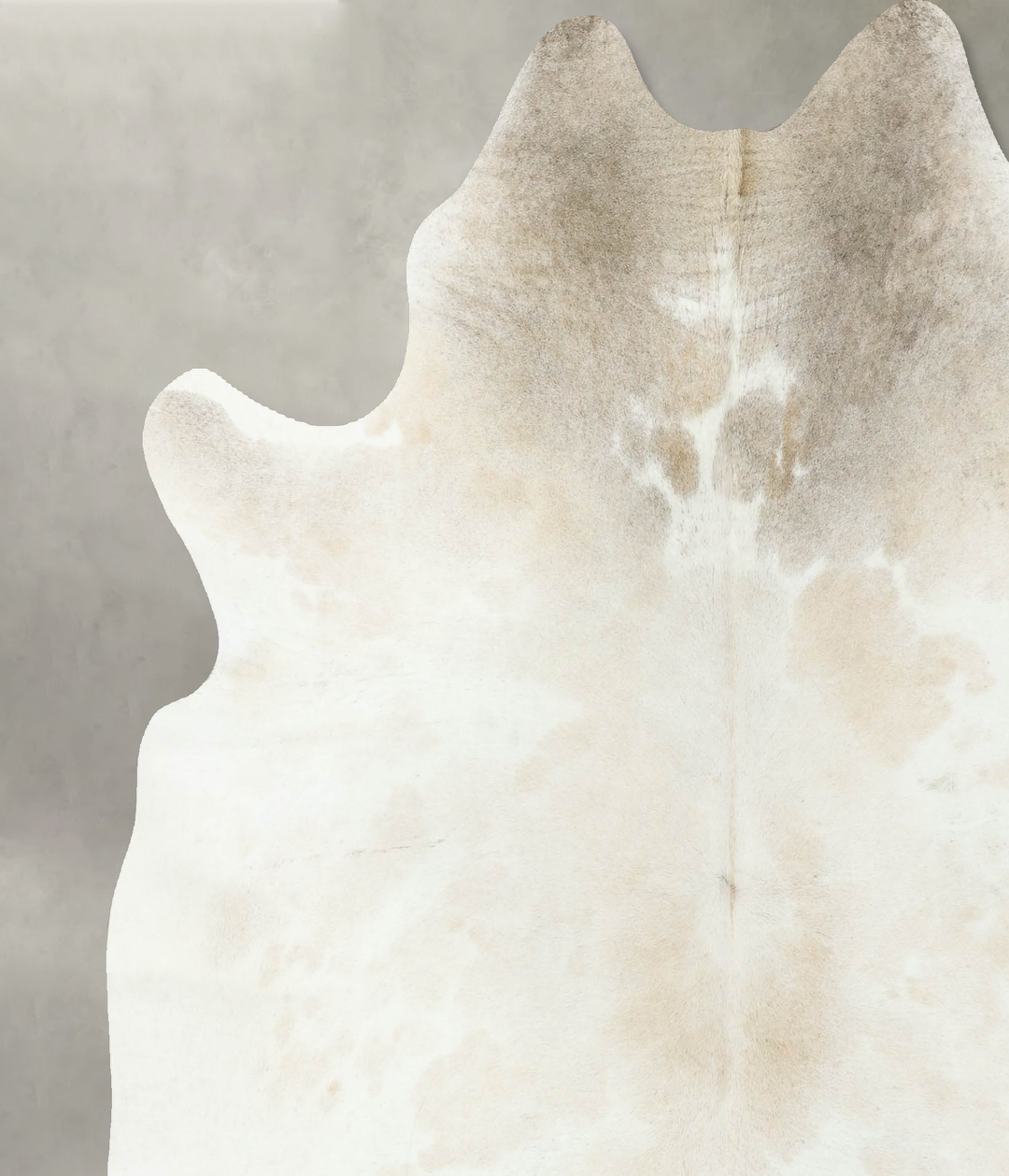 Grey with Beige X-Large Brazilian Cowhide Rug 7'1"H x 6'5"W #B23855 by