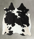 Black and White XX-Large Brazilian Cowhide Rug 7'5"H x 6'10"W #B23861 by Hudson Hides