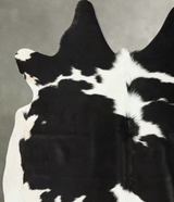 Black and White XX-Large Brazilian Cowhide Rug 7'5"H x 6'10"W #B23861 by Hudson Hides