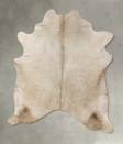 Champagne X-Large Brazilian Cowhide Rug 7'4"H x 6'7"W #B23870 by Hudson Hides
