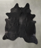 Solid Black XX-Large Brazilian Cowhide Rug 9'1