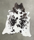 Chocolate and White XX-Large Brazilian Cowhide Rug 7'6"H x 6'9"W #B23892 by Hudson Hides