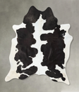 Black and White X-Large Brazilian Cowhide Rug 7'4"H x 6'7"W #B23896 by Hudson Hides