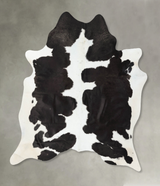 Black and White X-Large Brazilian Cowhide Rug 7'4"H x 6'7"W #B23896 by Hudson Hides
