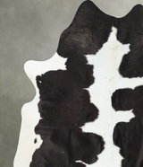 Black and White X-Large Brazilian Cowhide Rug 7'4"H x 6'7"W #B23896 by Hudson Hides