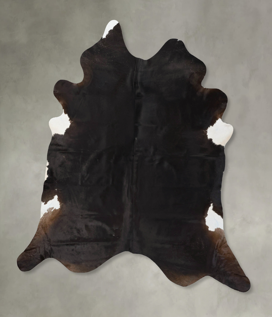 Solid Black XX-Large Brazilian Cowhide Rug 8'8"H x 7'8"W #B23900 by Hudson Hides