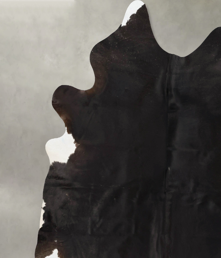 Solid Black XX-Large Brazilian Cowhide Rug 8'8"H x 7'8"W #B23900 by Hudson Hides