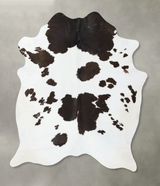 Chocolate and White XX-Large Brazilian Cowhide Rug 7'9"H x 6'6"W #B23914 by Hudson Hides