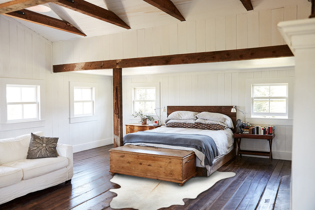 Grey with Beige XX-Large Brazilian Cowhide Rug 8'7"H x 7'7"W #B23917 b