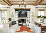 Brown and White Regular XX-Large Brazilian Cowhide Rug 7'11"H x 6'9"W #B2391 by Hudson Hides