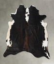 Chocolate and White XX-Large Brazilian Cowhide Rug 7'7"H x 7'0"W #B23926 by Hudson Hides