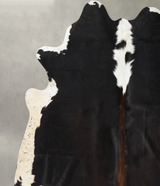 Chocolate and White XX-Large Brazilian Cowhide Rug 7'7"H x 7'0"W #B23926 by Hudson Hides