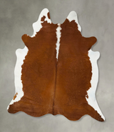 Hereford XX-Large Brazilian Cowhide Rug 8'1"H x 7'1"W #B23933 by Hudson Hides