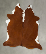 Hereford XX-Large Brazilian Cowhide Rug 8'7"H x 6'11"W #B23937 by Hudson Hides