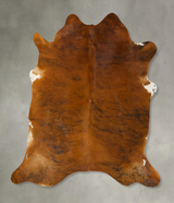 Medium Brindle XX-Large Brazilian Cowhide Rug 7'9"H x 6'11"W #B23942 by Hudson Hides