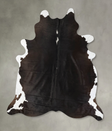 Chocolate and White XX-Large Brazilian Cowhide Rug 9'3"H x 7'9"W #B23944 by Hudson Hides