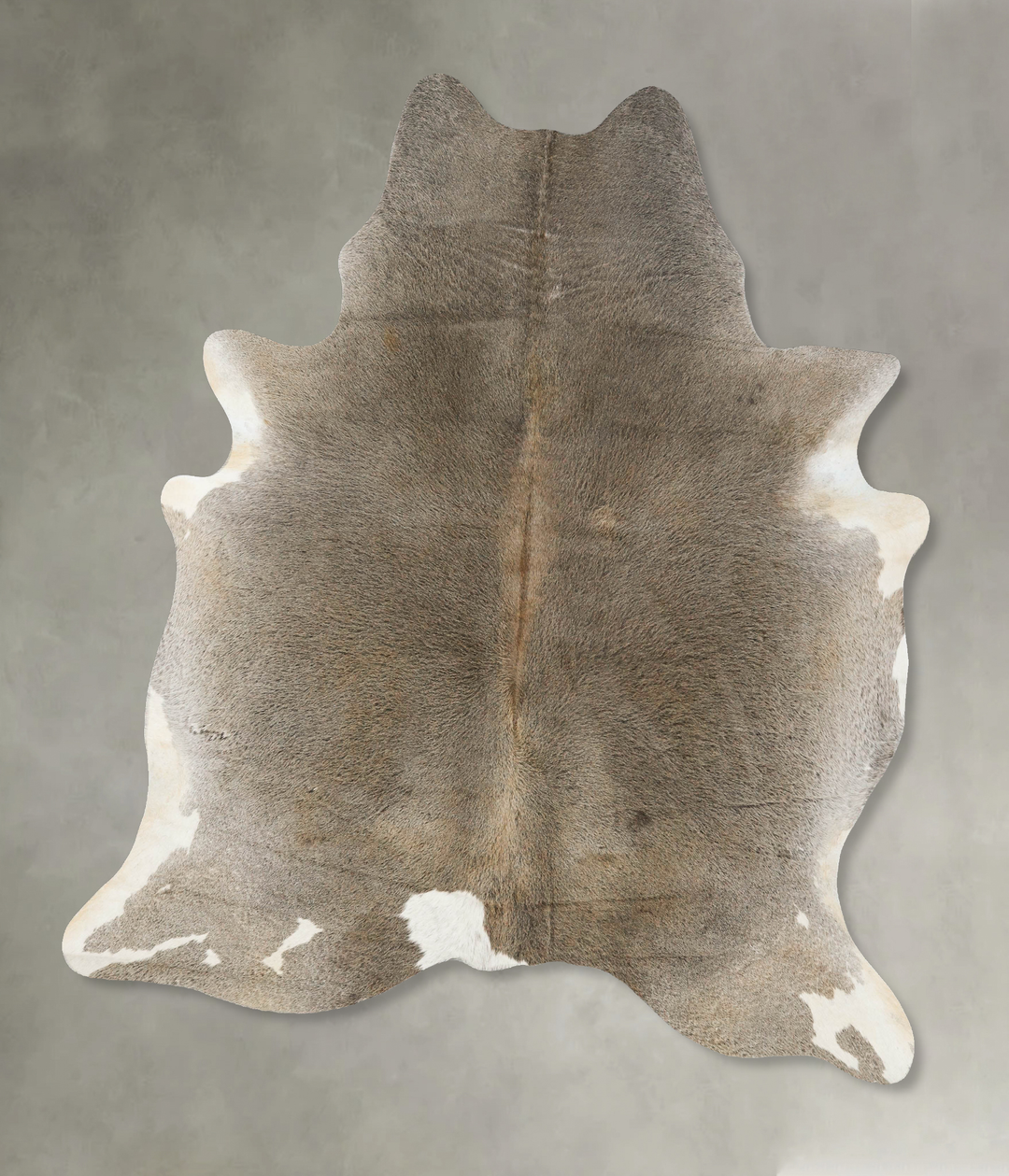 Grey with Beige X-Large Brazilian Cowhide Rug 7'8"H x 6'5"W #B23949 by