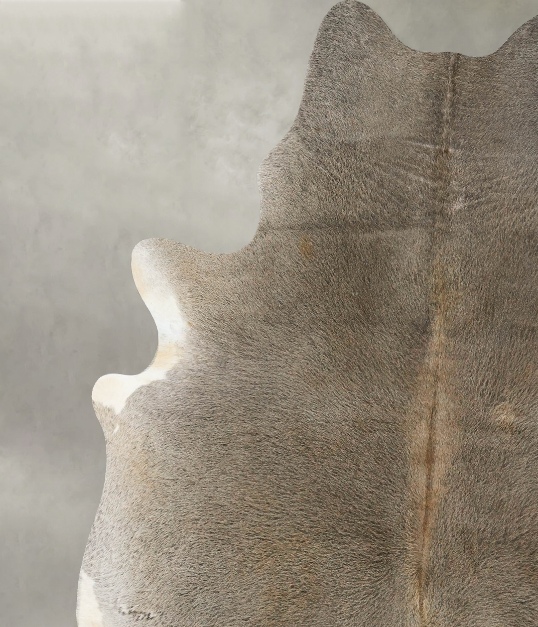 Grey with Beige X-Large Brazilian Cowhide Rug 7'8"H x 6'5"W #B23949 by