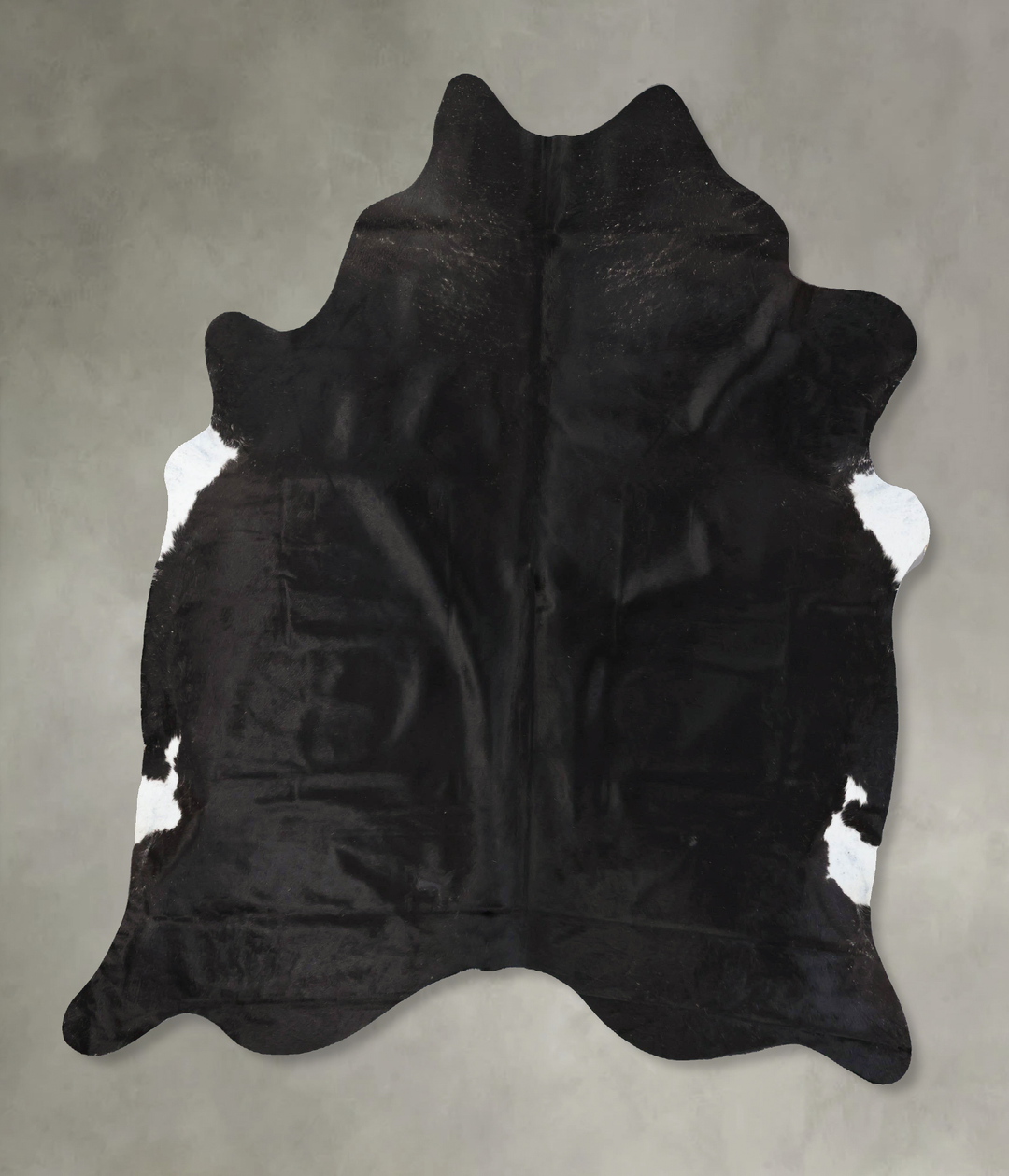 Solid Black XX-Large Brazilian Cowhide Rug 7'11"H x 6'10"W #B23973 by 