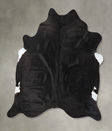 Solid Black XX-Large Brazilian Cowhide Rug 7'11"H x 6'10"W #B23973 by Hudson Hides