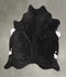 Solid Black XX-Large Brazilian Cowhide Rug 7'11