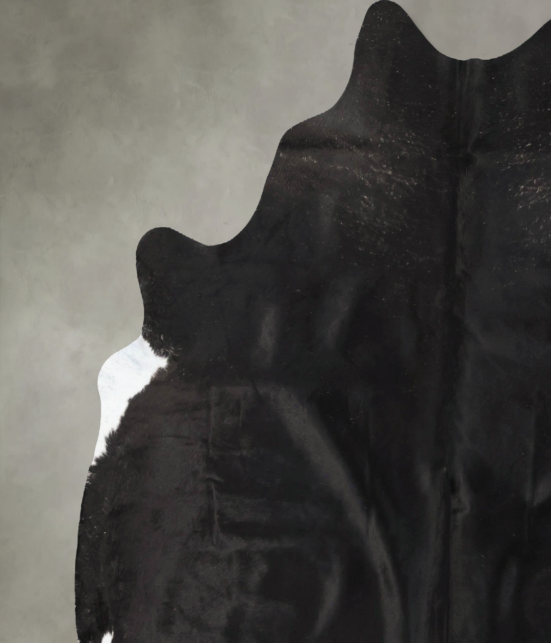 Solid Black XX-Large Brazilian Cowhide Rug 7'11"H x 6'10"W #B23973 by 