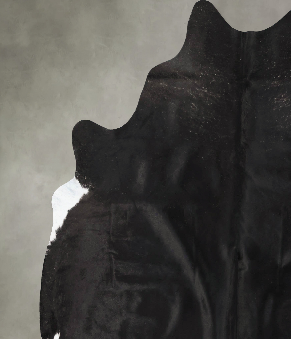 Solid Black XX-Large Brazilian Cowhide Rug 7'11"H x 6'10"W #B23973 by Hudson Hides