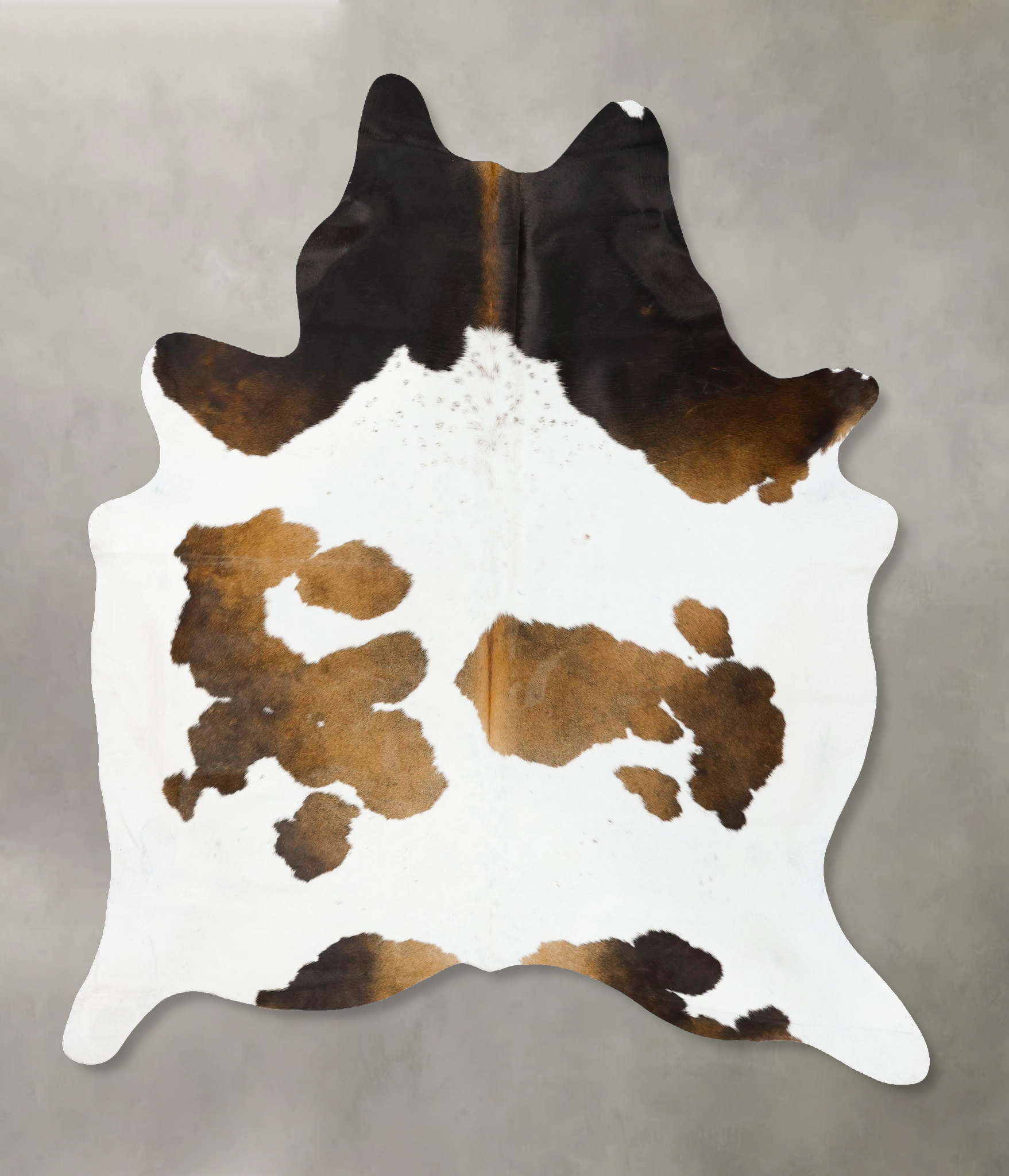 Chocolate and White Cowhide Rug #B23977