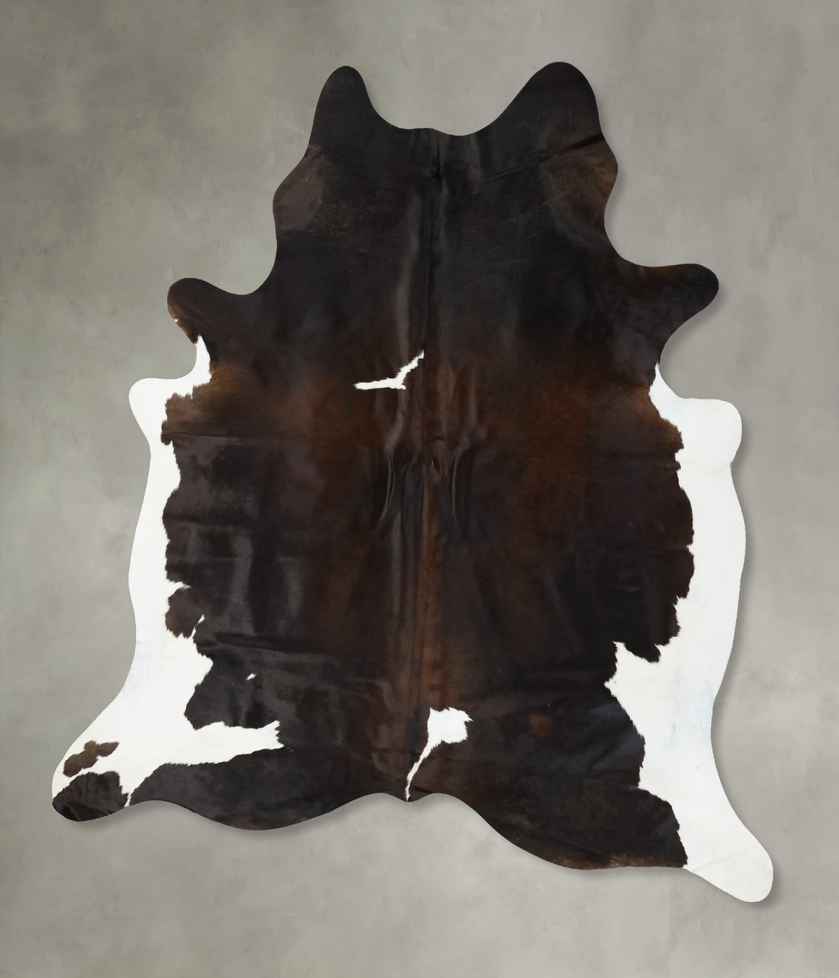 Chocolate and White Cowhide Rug #B23979